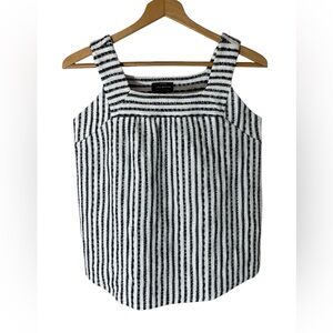 E4- Lucky Brand  Black and White Women's Large Tank Top